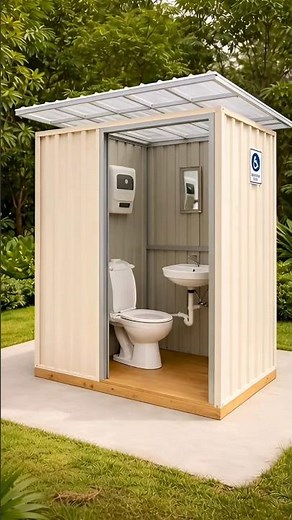 🌿✨ Modern Outdoor Bathroom Solution – Stylish, Compact & Functional! ✨🌿