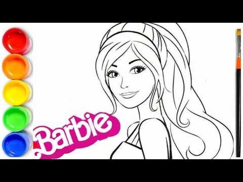 How to draw BARBIE For Beginners | Barbie Coloring Page