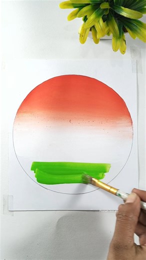 Republic Day drawing : easy watercolor drawing #shorts