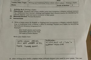 | Lesson Title/ Teple: | Writing and Publishing Poems which ref... | Filo