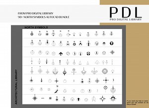 92 North Symbols for Autocad: 2D CAD Drawings (digital Download) - Etsy UK