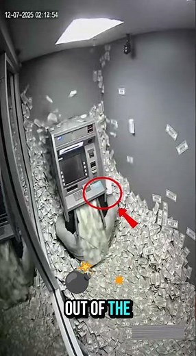 “ATM Explodes With Cash After Robber Loosens a Screw — CCTV Footage!”