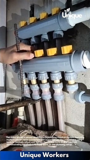 Plumbing Repair: Adjusting and Tightening Manifold Fittings