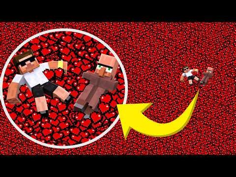 Minecraft but We Gain 1 BILLION Hearts..!