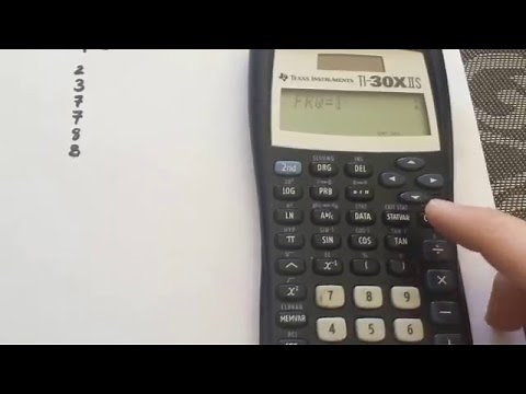 Standard Deviation, Mean and other statistics using Texas Instrument TI-30IIS