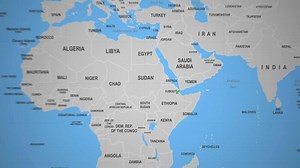 Djibouti 2d animation map Africa country cartography location geography