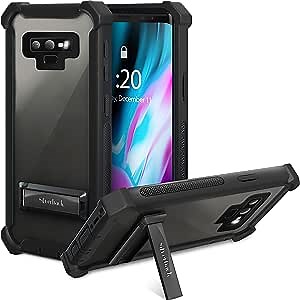 Silverback for Galaxy Note 9 Clear Case with Two Way Metal Kickstand, Rugged Heavy Duty Shockproof Military Grade Drop Protection Phone Case Bumper Cover for Samsung Galaxy Note 9