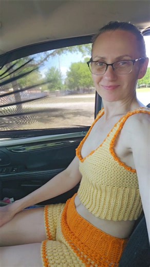 Crocheted my own beach outfit. #crochet #crochetideas