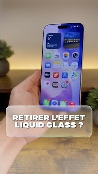 Comment désactiver Liquid Glass sur iOS 26