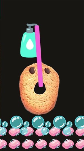 Cookie taking bubble bath ASMR #asmr#cookie#funny#shorts#eating#bubble