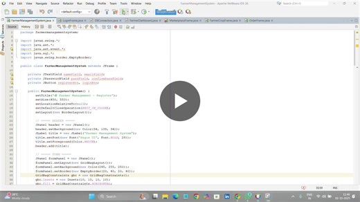 #java #netbeans #softwaredevelopment #farmtech #agriculture #javaproject #databasemanagement #bsccomputerscience #studentprojects #farmermanagementsystem #objectorientedprogramming #mysql… | Chetan Mandavkar