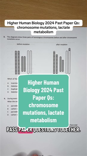 Higher Human Biology 2024: Chromosome Mutations Explored