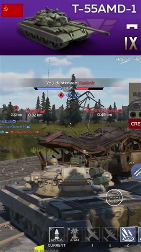 T-55AMD1 💥🔥 | War Thunder Mobile 