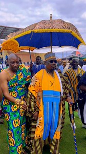 Nana Kwame Odiabour Kuma- Okuapehene #Guantoahene, Nana Anim Obri- Nifa #Abontendomhene, Nana Asinte Mante Adi- Birekuso Akrodehene, Barima Agyei Beyeeman- Ahwerase Tufuhene, #Adantemhene Abas Giwa Sariki arrives at Wenchi to represent Okuapehene at the Coronation and 5th anniversary of Wenchimanhene Osagyefo Ampem Anye Amoapong Tabrako II | OFIE TV