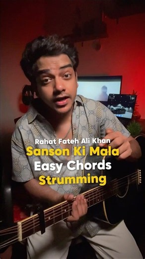 Sanson Ki Mala | Guitar Lesson | Easy Chords | #rahatfatehalikhan #guitarchords #sansonkimala