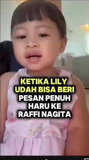 when Lily gave a touching message to Raffinagita #raffiahmad #ransentertainment #lily