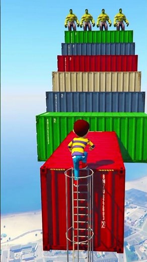 GTA 5 Rudra Jumping Into Pool (Euphoria Physics/Ragdolls) #shorts