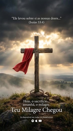 Na cruz, parecia o fim… mas Deus já estava preparando o milagre. “Teu Milagre Chegou” já está disponível. Ouça agora, link na bio. 🌿 @Noah Blake West @Noah Blake West @Noah Blake West #NoahBlakeWest #Jesus #teumilagrechegou #sextafeirasanta #pascoa