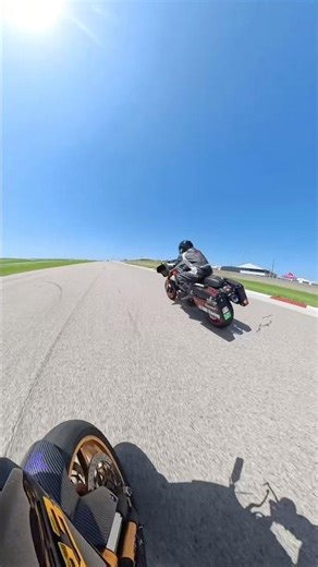 Ran into a Harley bagger on the track
