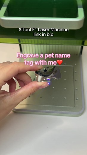 Personalized Pet Name Tag Engraving with Xtool F1 Laser Machine