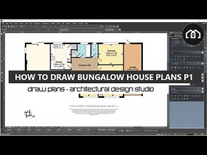 How To Draw Bungalow House Plans With TurboCAD - Part 1 | Bungalow Design CAD Tutorial