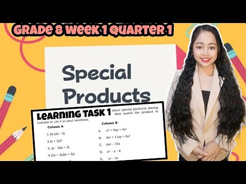 SPECIAL PRODUCTS |Grade 8 Learning Task 1 Week 1 Quarter 1