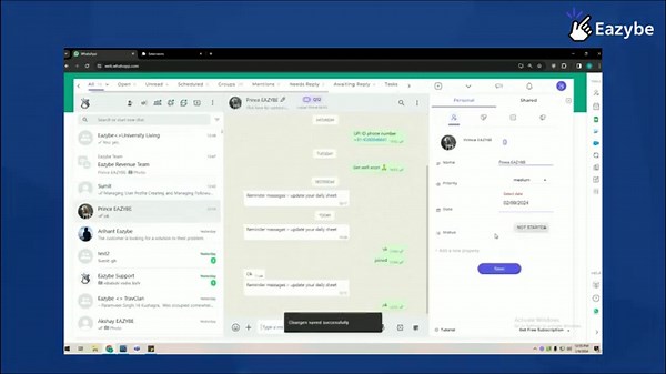 Customizing WhatsApp User Profiles | WhatsApp Profile Customization with Eazybe
