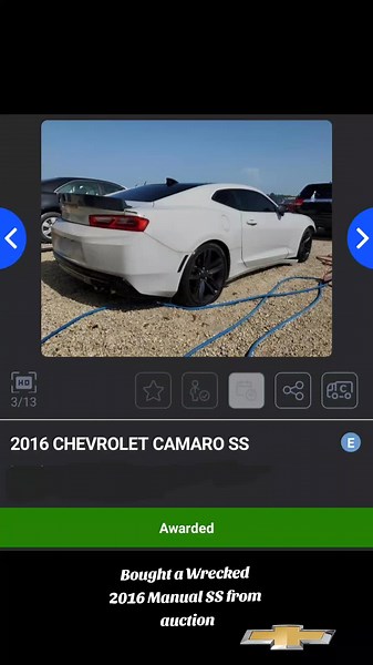 Follow to see progress on this rebuild #wreckedrebuilds #cars #chevrolet #camaro #ss #manual #v8 #rebuild #mechanic #america #musclecar