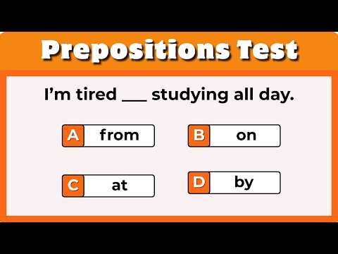 English Prepositions Quiz | English Grammar Quiz | Grammar Test | English Quiz