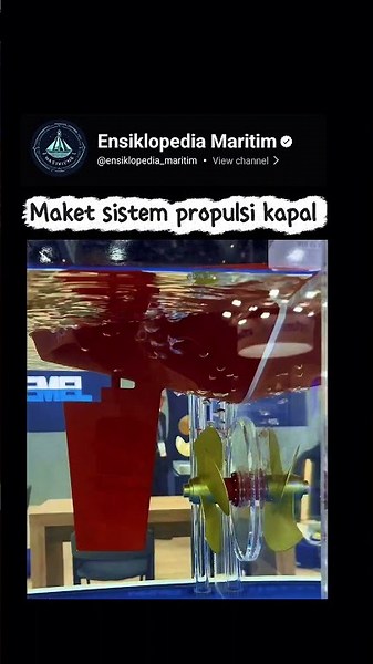 Maket sistem propulsi kapal
