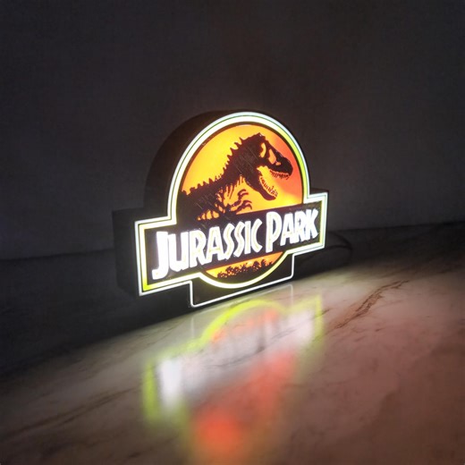 Jurassic Park Lightbox | Dinosaur Movie Decor | Night Light - Etsy