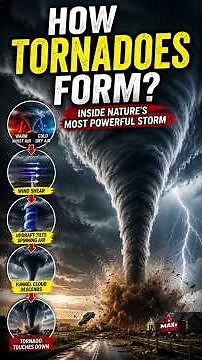 How Tornadoes Form 🌪️ | The Science Behind Nature's Most Powerful Storm #Tornado #Weather #Storm