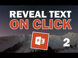 PowerPoint Animation | How To Reveal Text On Click #2