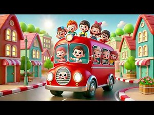 🚌🎶 The Big Red Bus Song – A Fun Kids Adventure! 🚍✨| Nursery Rhymes & Kids Songs