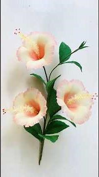 Make beautiful DIY Hibiscus Paper Flower - Hibiscus Paper Flower - Paper Crafts