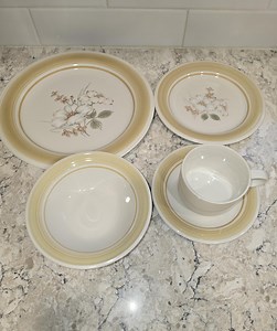 Vintage 6 Setting Stoneware Dinnerware, Vintage Impressions by Daniele Country Day Dinnerware Set - Etsy