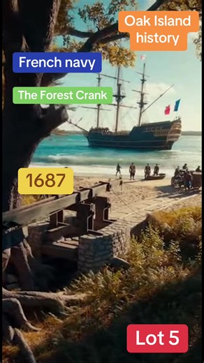 Oak Island, Nova Scotia, 1687. Deep in the forest, hidden from view, a sturdy stone-and-wood hoist stands ready—its thirteen-foot-wide base anchored firmly in the earth, its wooden shaft poised to spin. From this forest crank, crates and barrels move seamlessly along a carefully constructed stone walkway, topped with planks, forming a smooth path from the hoist to the forest locker. Supplies flow both ways: goods brought in from the French ships offshore are stored for the men, while materials f
