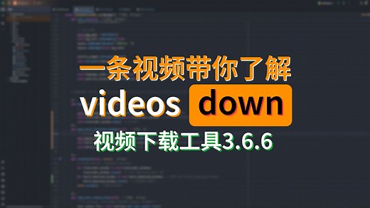一条视频带你了解videosdown视频下载工具 v3.6.6，从此关于videosdown视频下载工具看这一个视频就足够了