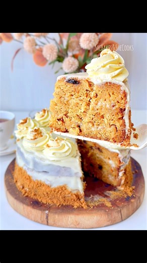 Carrot Cake with Cream Cheese Frosting 🧁 | She Bakes & She Cooks