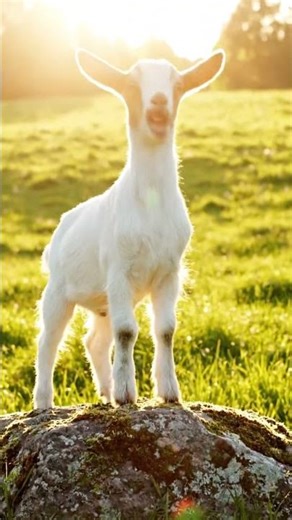 Baby Goat Climbs a Rock Like a Champion 🐐✨ | Cutest Farm Moment Ever!