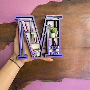 Custom Alphabet Initial Book Lover Miniature Bookshelf - Great Gift for Book Nerd, Author, Teenager, or Decor for Book Nook - Etsy