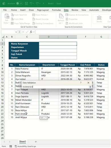 124K views · 1.3K reactions | Cara Filter Data Dengan Rumus VLOOKUP #Trik #Tips #Microsoft #Excel #TrikExcel #BelajarExcel #TutorialExcel #RumusExcel #ExelTips #ExcelFormulas #BerbagiItuIndah #BerbagiIlmu #education #digitalcreator | Herawanah Nanna | Facebook