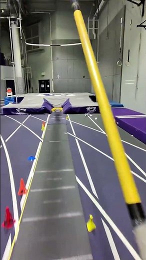 What current NCAA pole vault record holder Hana Moll sees 👀☔️ #trackandfield #polevaulting
