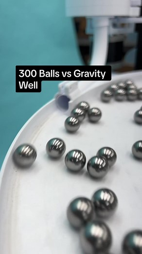 Mesmerizing 300 Balls on Gravity Well Experiment