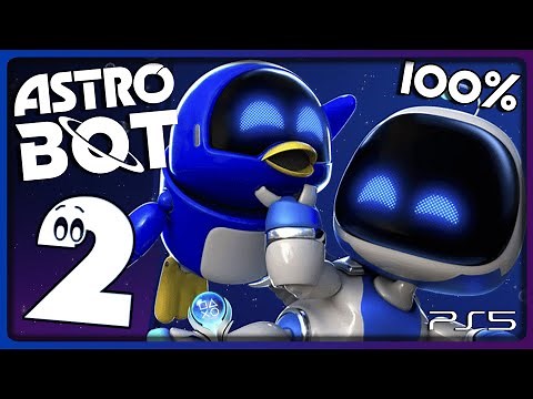 Astro Bot Walkthrough Part 2 - 100% (PS5) Az-Tech Trail / Construction Derby