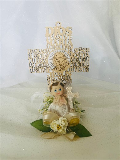 Centerpiece: Baptism Cross With Angel, Party Favor Decoration - Etsy