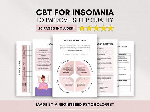 CBT Insomnia Worksheets: Sleep Hygiene Journal (printable/fillable) - Etsy