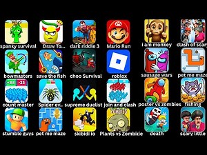 Spranky Survival,Zombie Tsunami,Roblox,Talking Tom Candy Run,Save The Dog,Imposter Choice,cat 456...