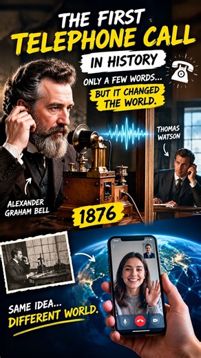 The First Telephone Call in History 📞😳 | 1876