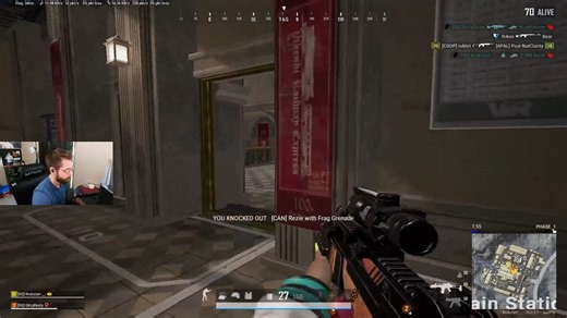 吃鸡国外职业选手Kickstart一穿七